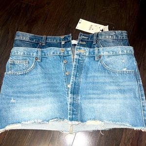 Never worn Zara Jean skirt size large